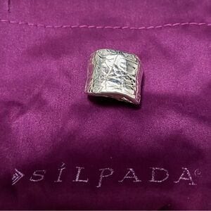 Silpada Sterling Band on Rich Purple Pouch